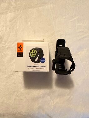 Spigen Rugged Armor Pro Watch Case & Band for Galaxy Watch7 (40mm) - Black